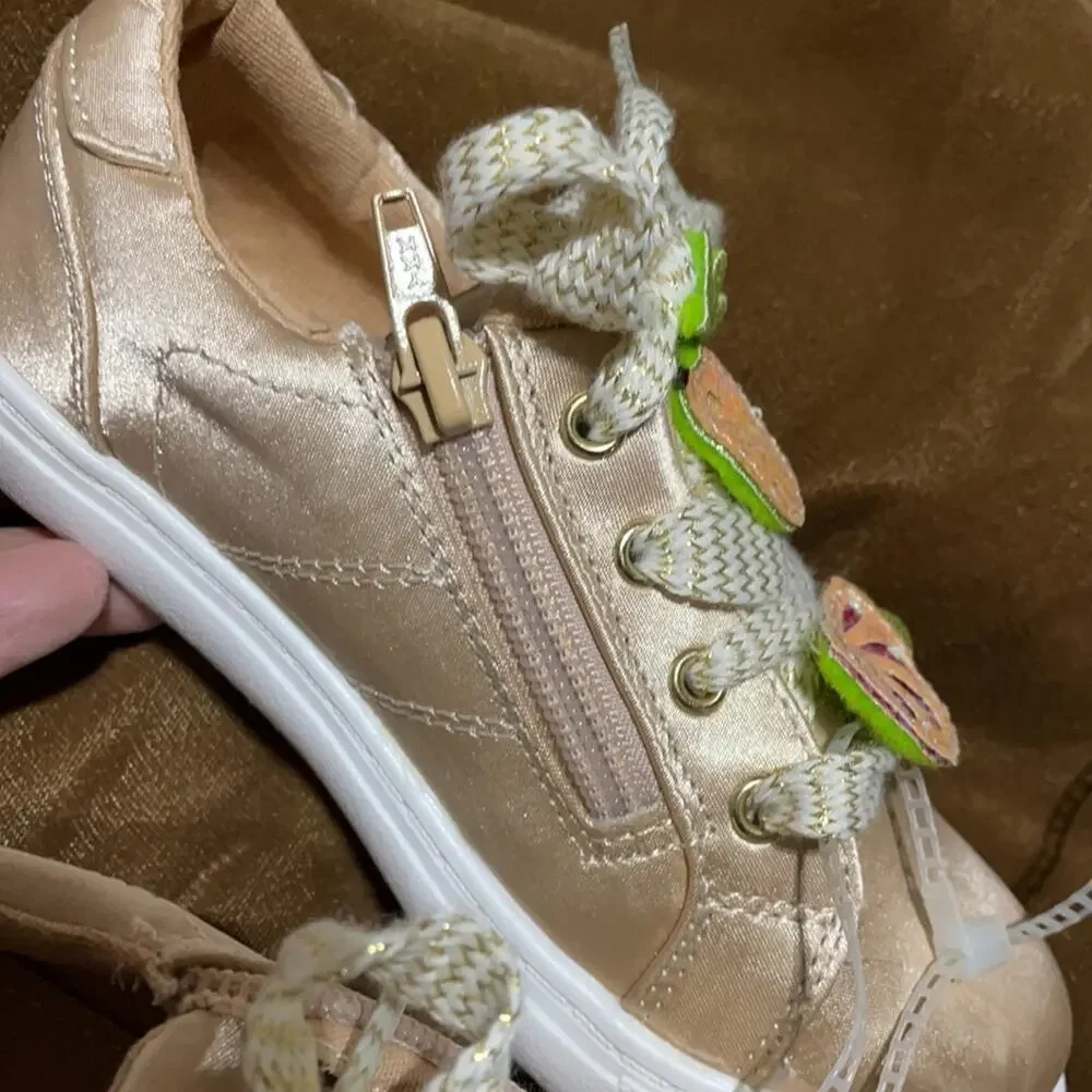 Cynthia Rowley 11 satin fruit tennis shoes NWT